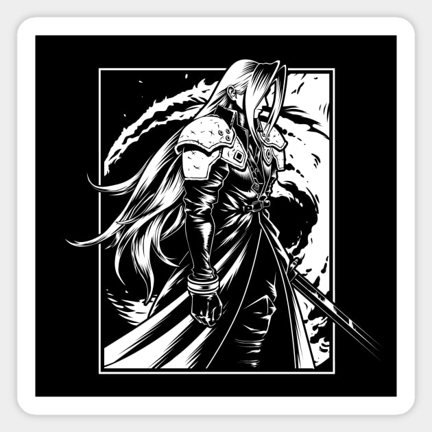 The man in the black cape Sticker by Pixeleyebat